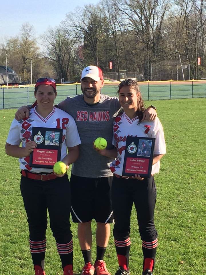 PHS Lady Redhawks Leitner and Barone Reach 100th hit Milestone on same day